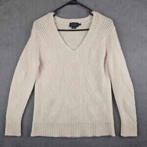 Pendleton Merino Wool Cashmere Long Sleeve V-Neck Sweater Size XXS Quiet Luxury
